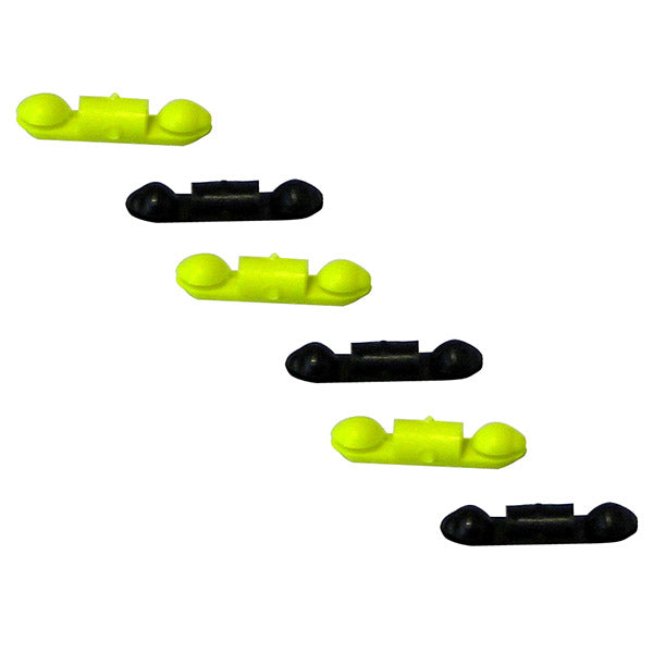 Scotty 1008 Stoppers for Line Releases - Auto Stop - 6 per pack Black & Yellow