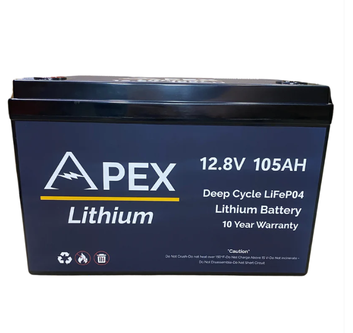 Apex Lithium Batteries 12V 105AH Group 31