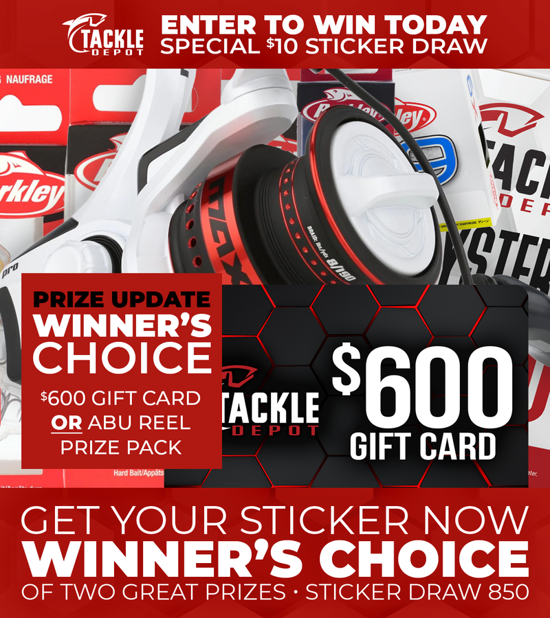 Tackle Depot Sticker Draw 850