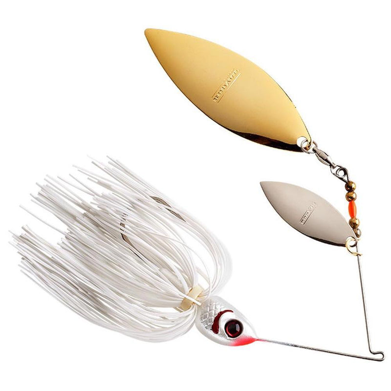 White Shad Spinnerbait - Double Willow Spinner Bait Fishing Lures