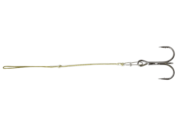 Danielson HXSHB6/0 Weighted Treble Hook, Bronze, 2, Pack