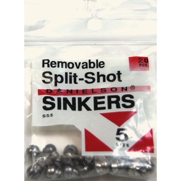 Danielson SS5 Removable Split Shot Sinker Size 5 20 pk - Tackle Depot