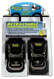 STARBRITE STA-PUT RETRACTABLE 4' TRANSOM TIE-DOWNS 2 EA. - Tackle